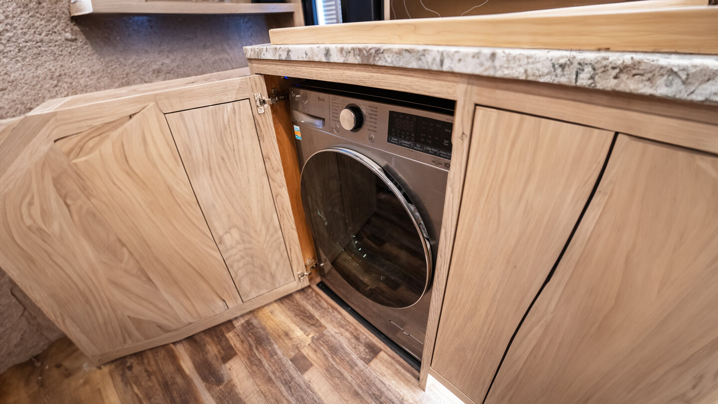 A modern washer and dryer